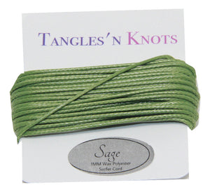 Sage - Wax Polyester Surfer Cord - 5 or 10 yards