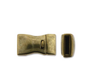 Bow Single :  Magnetic Rectangular Clasp :  Gold