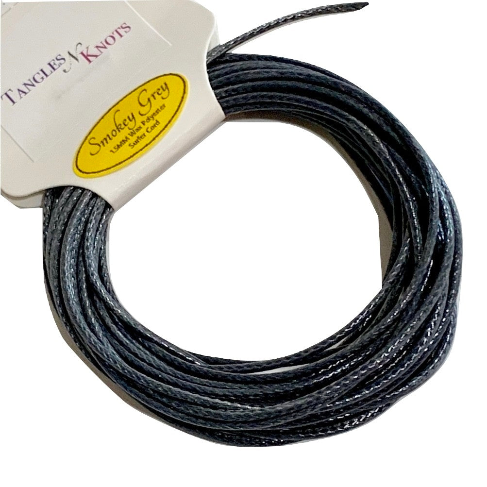 Smokey Gray - Wax Polyester Surfer Cord - 5 or 10 yards