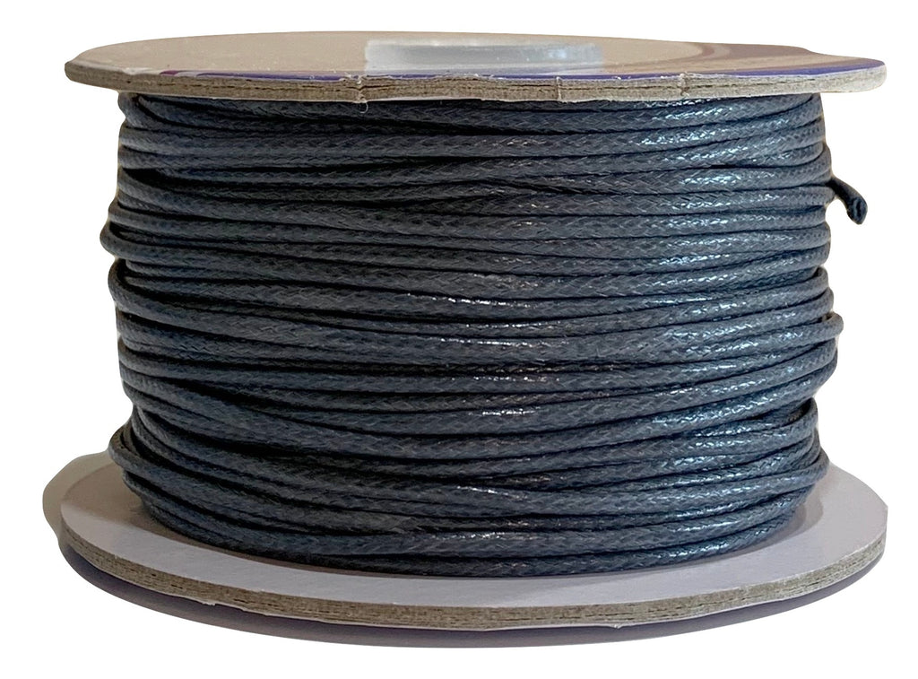 Smokey Gray - Wax Polyester Surfer Cord - 45 or 50 yd rolls