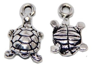 Turtle Charm - Antique Silver - TierraCast