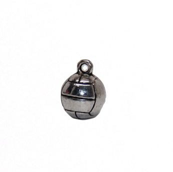 Volleyballl 3D Charm - Antique Silver