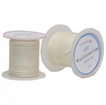 Wax Cotton Cord:  IVORY - 10M Spool