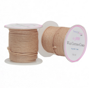 Wax Cotton Cord:  NATURAL:  0.5MM Only