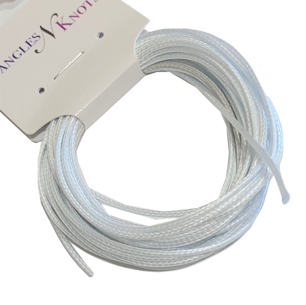 White - Wax Polyester Surfer Cord - 5 or 10 yards