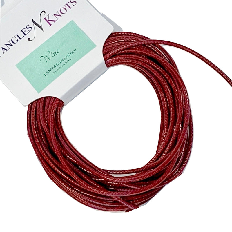 Wine - Wax Polyester Surfer Cord - 5 or 10 yards