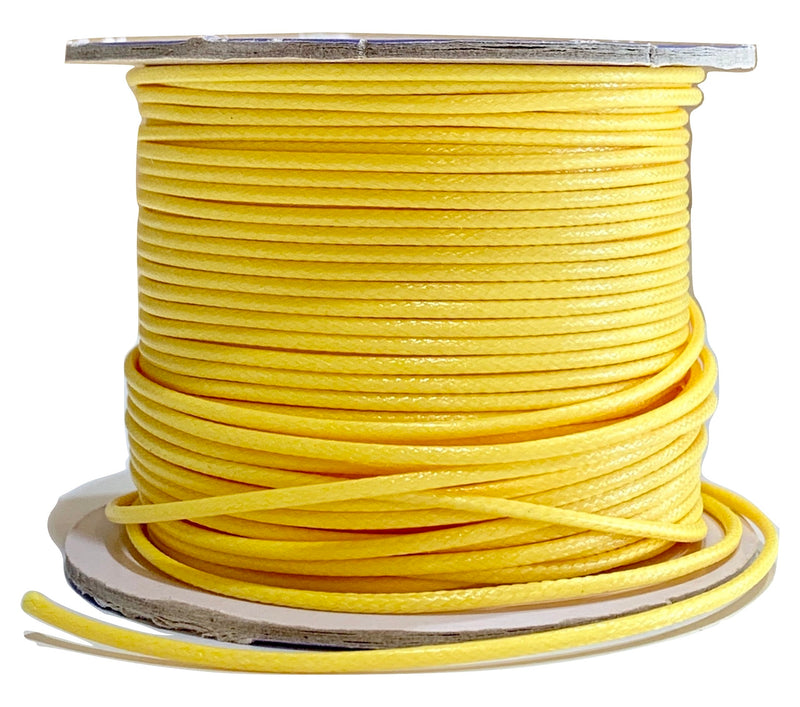 Yellow - Wax Polyester Surfer Cord - 45 or 50 yd rolls