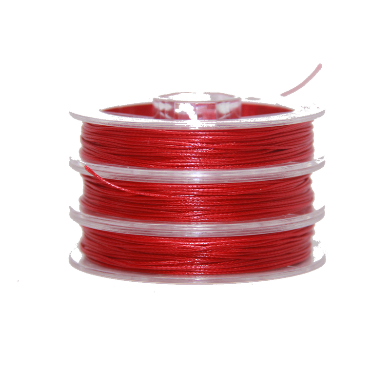 Cranberry - Wax Polyester Surfer Cord - 5 or 10 yards